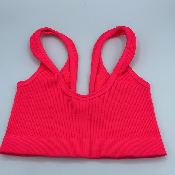 ‼️LAST ONE‼️ FREE PEOPLE Movement Happiness Runs Scoop Neck Bra Electric Sunset - Picture 8 of 16